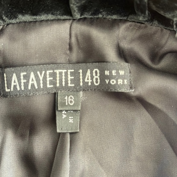 Lafayette 148 Black Silk Blend Jacket Coat - Picture 4 of 10